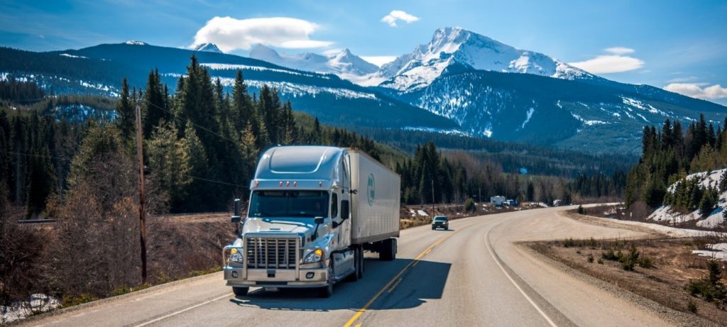 truck on the road