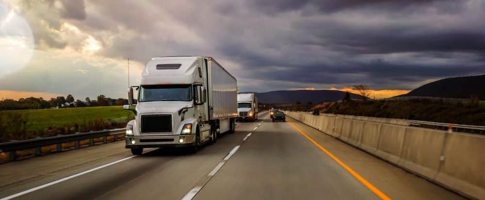 truck on road