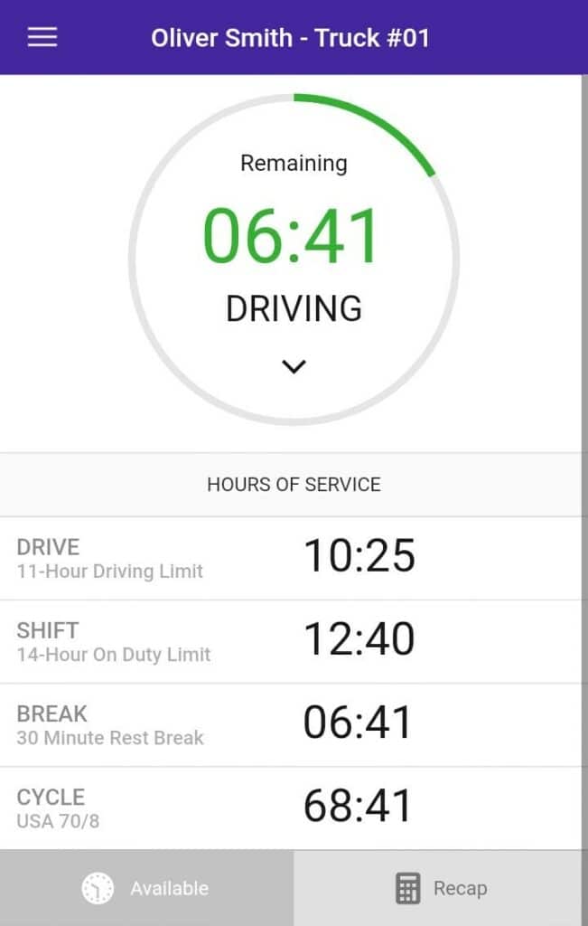 Electronic Logbook App in Canada Truck Driver Log Book Application for