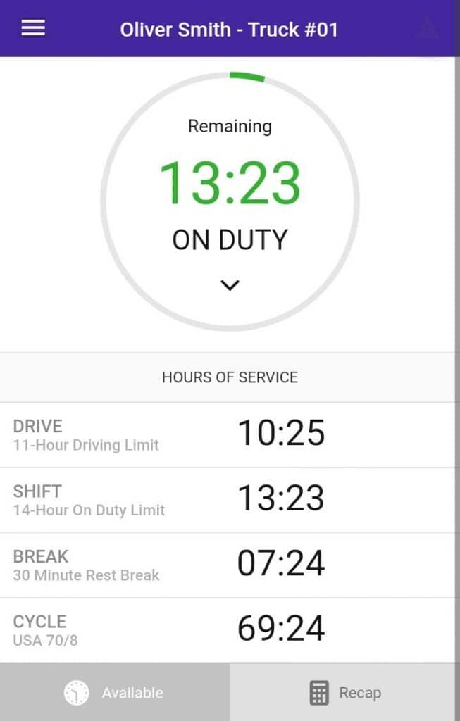 hours of service eld