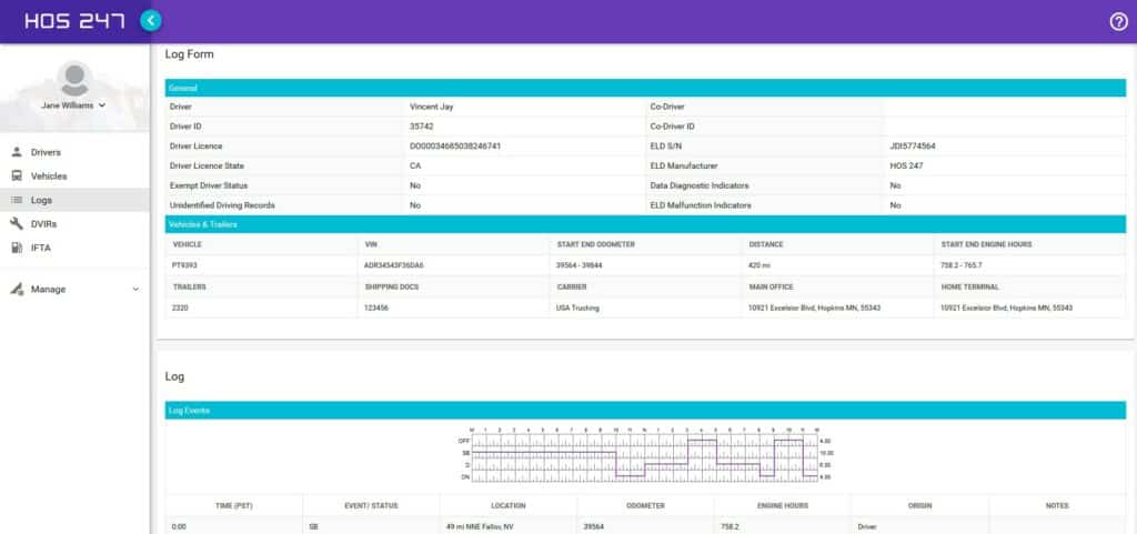 HOS 247 electronic logs