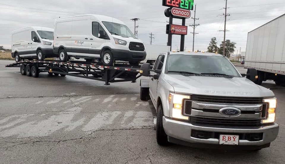 pickup moving cars