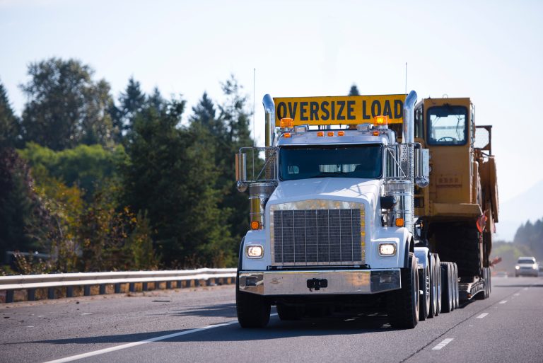 heavy truck on road