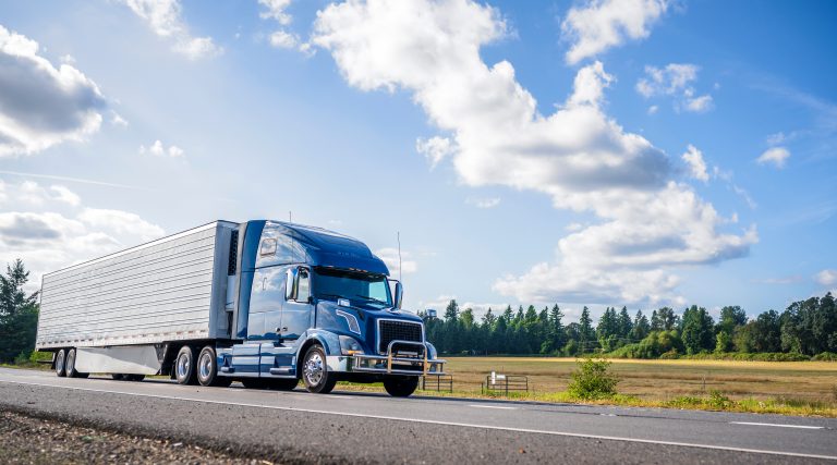 truck on road