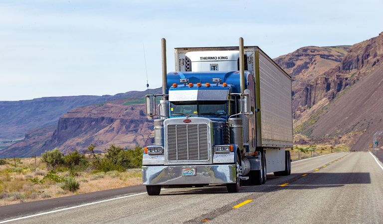 truck on road