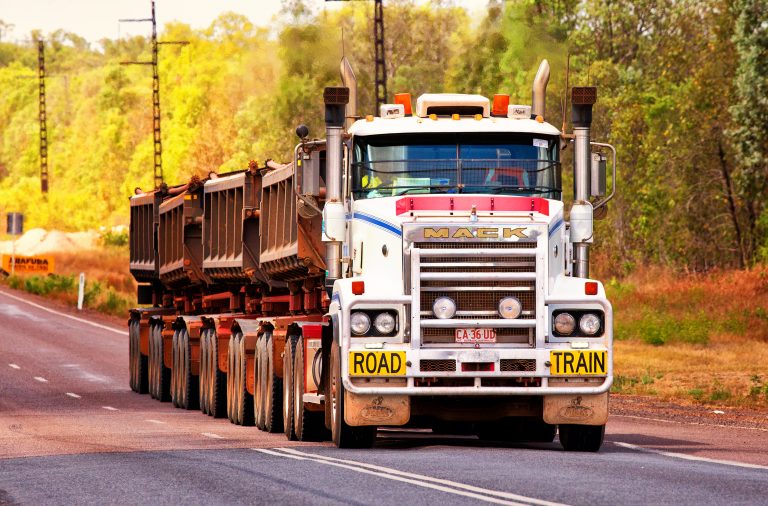 big rig on road