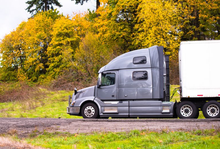 truck in autumn