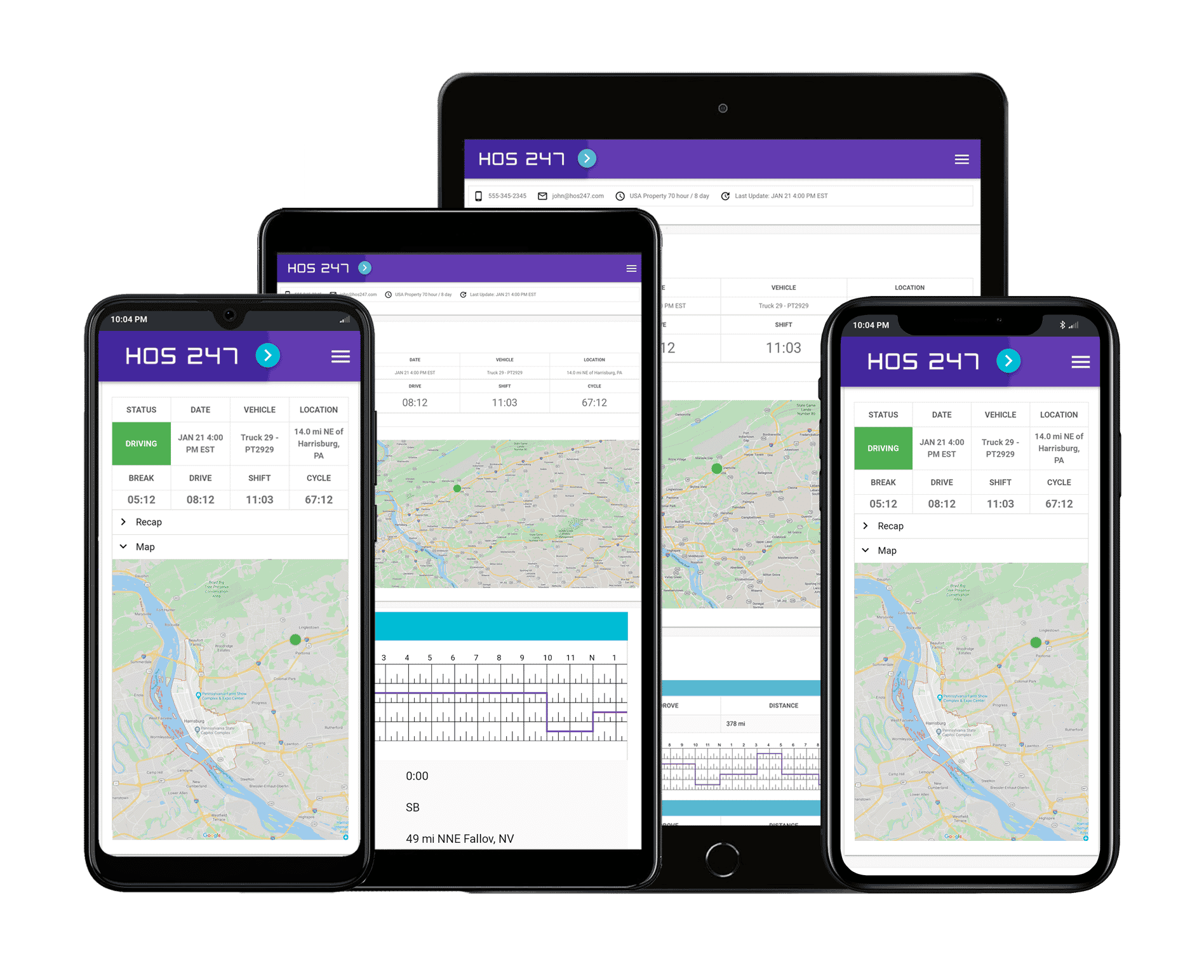 HOS 247 ELD GPS tracking