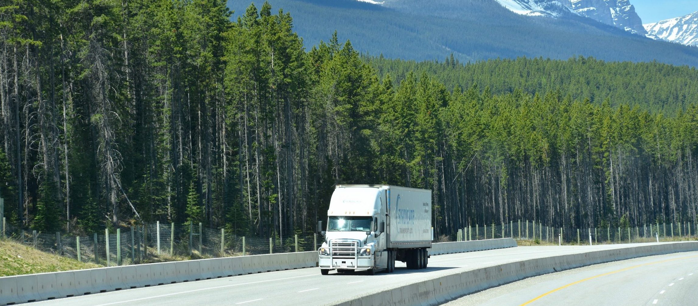 truck on a canadian highway