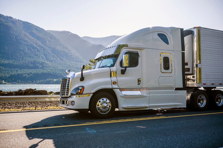 white big rig truck