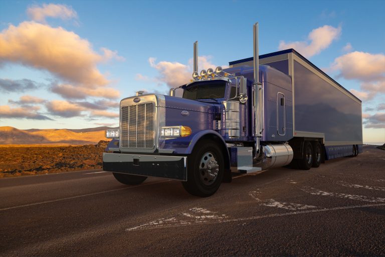 semi truck on road