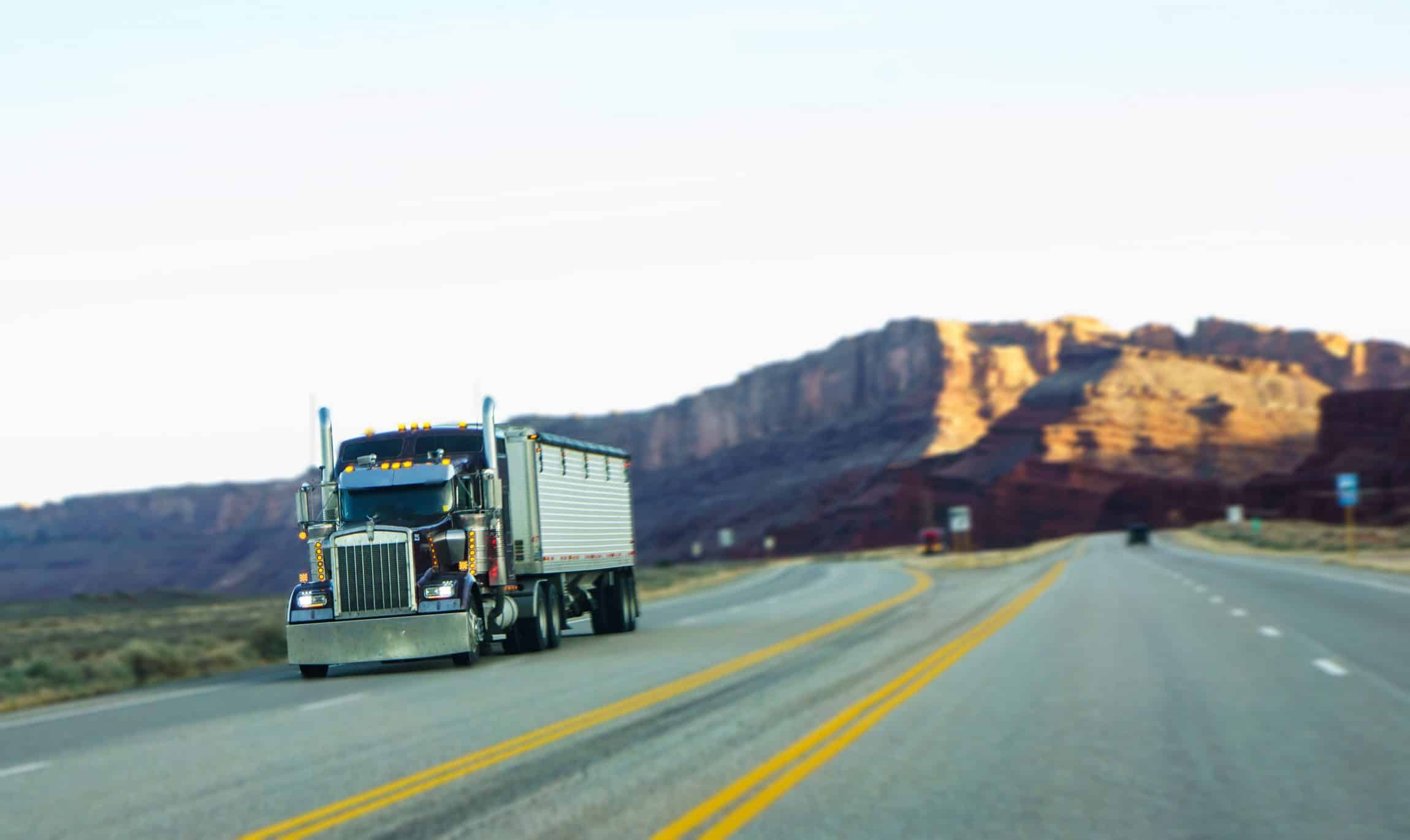 truck on freeway