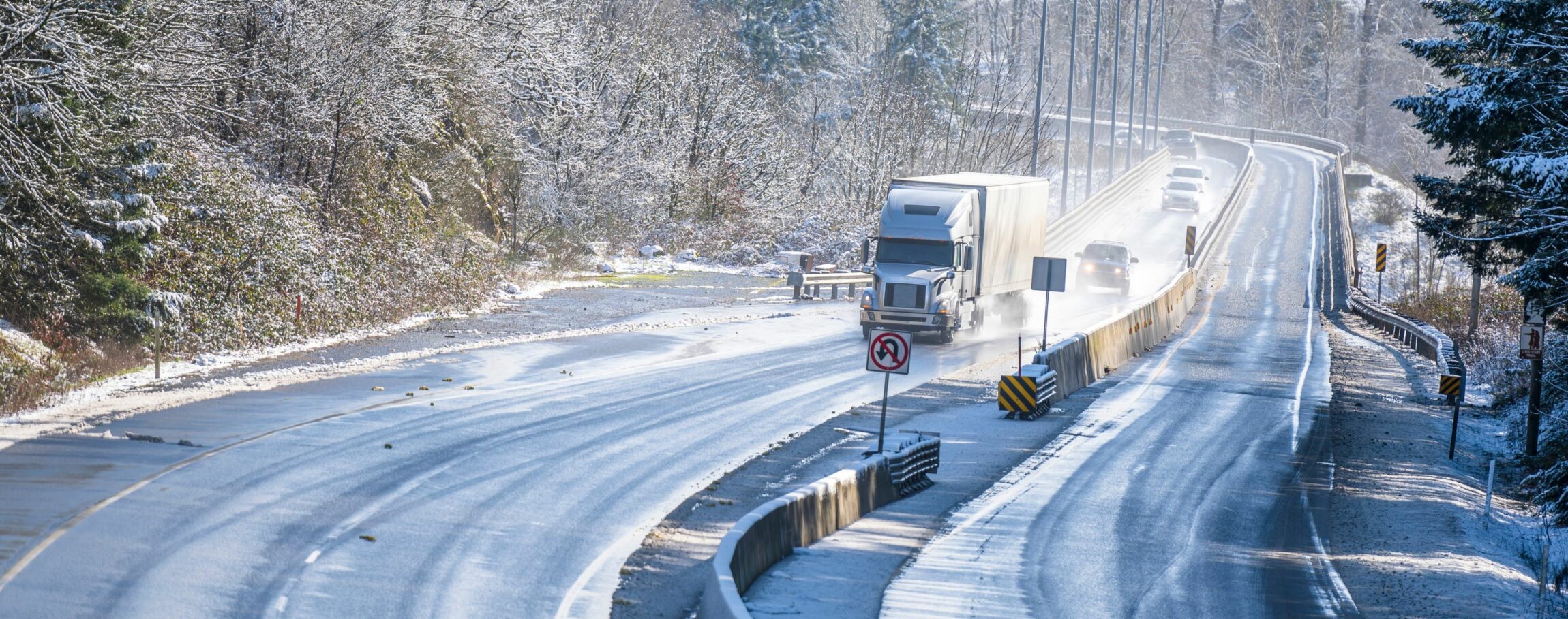 american truck on road