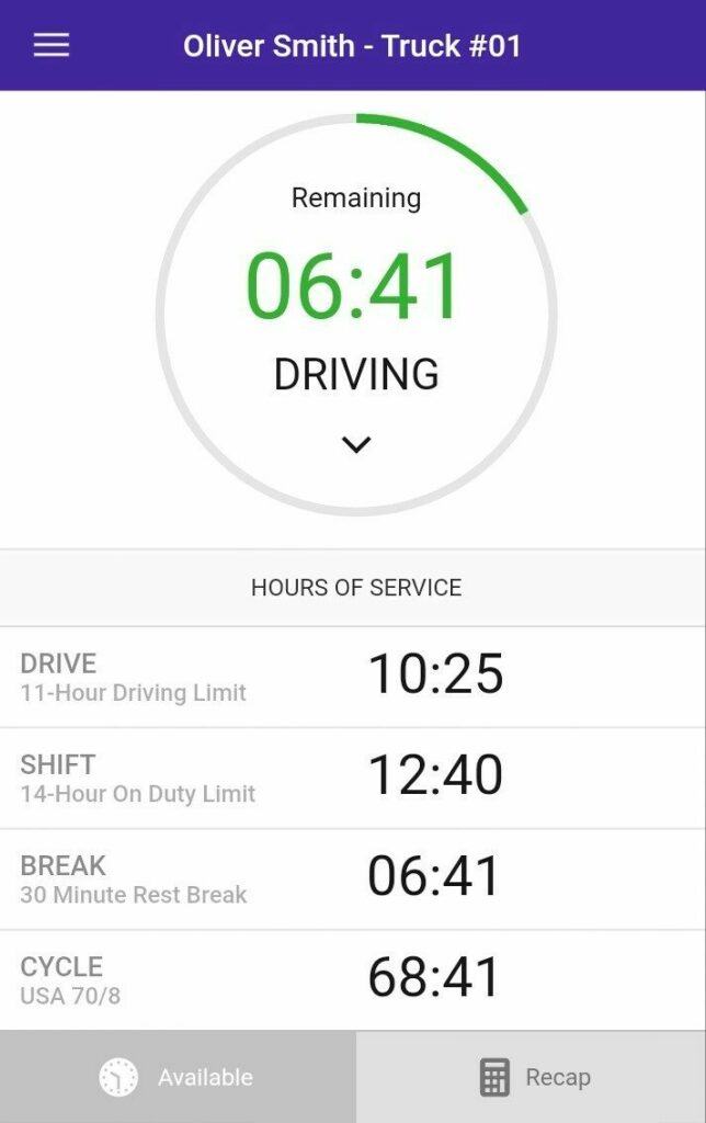 Hours of Service ELD by VisTracks