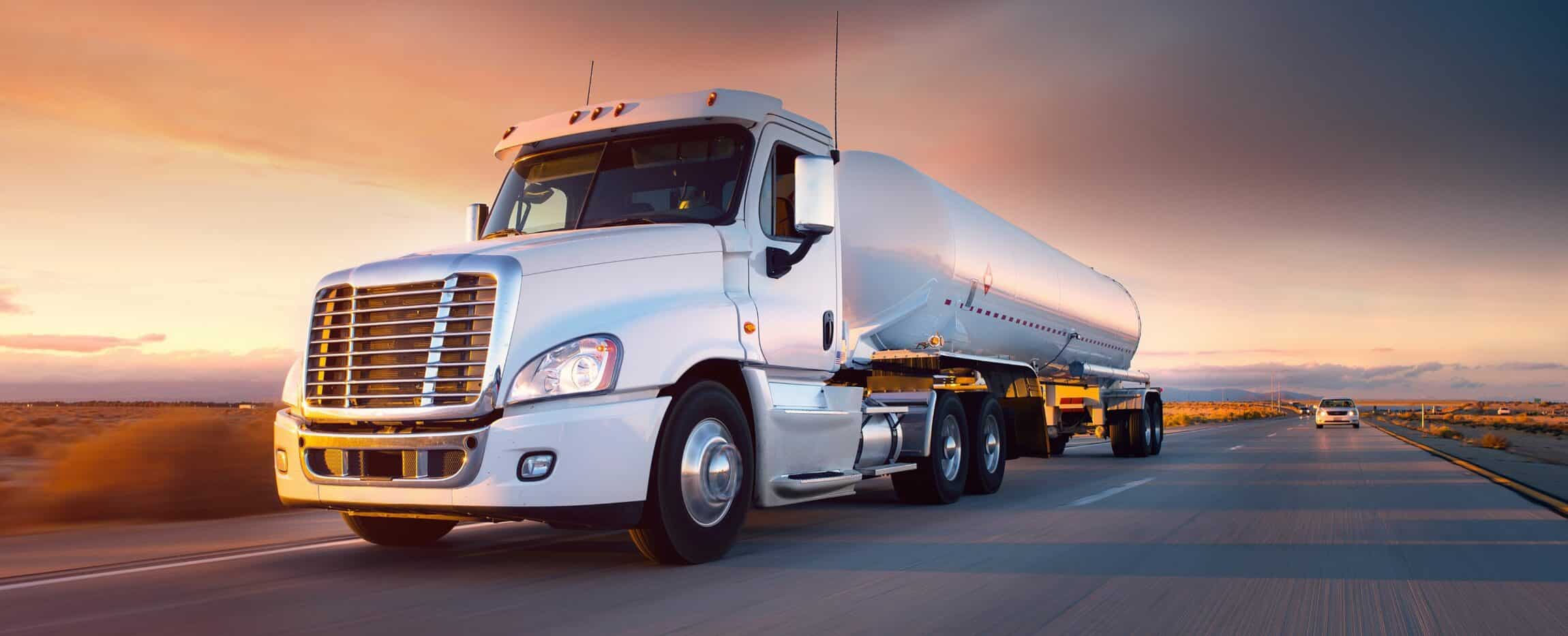 american truck on road