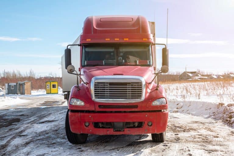 Front view of bonnet truck