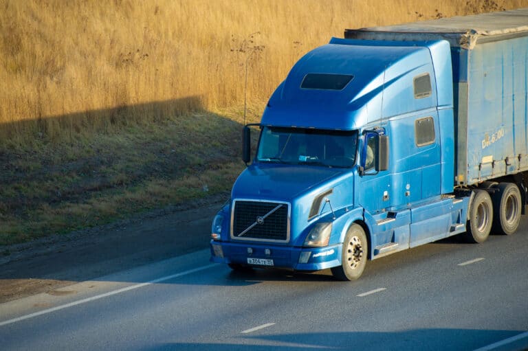 blue truck front