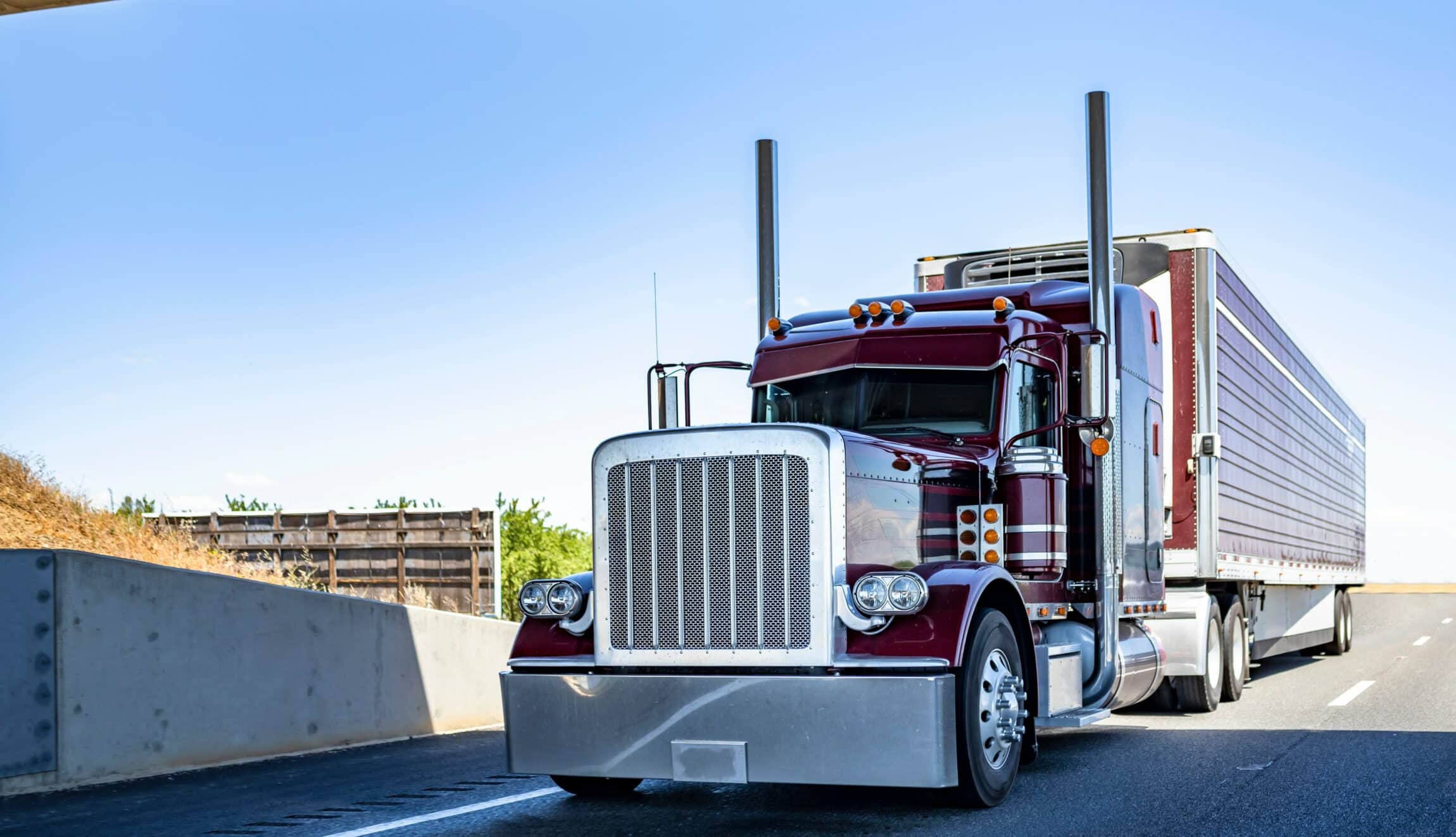 red industrial big rig