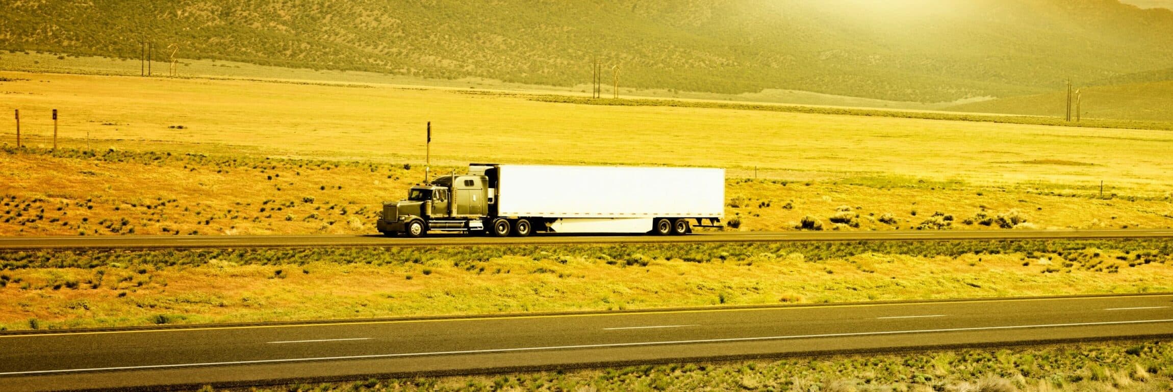 Truck on interstate