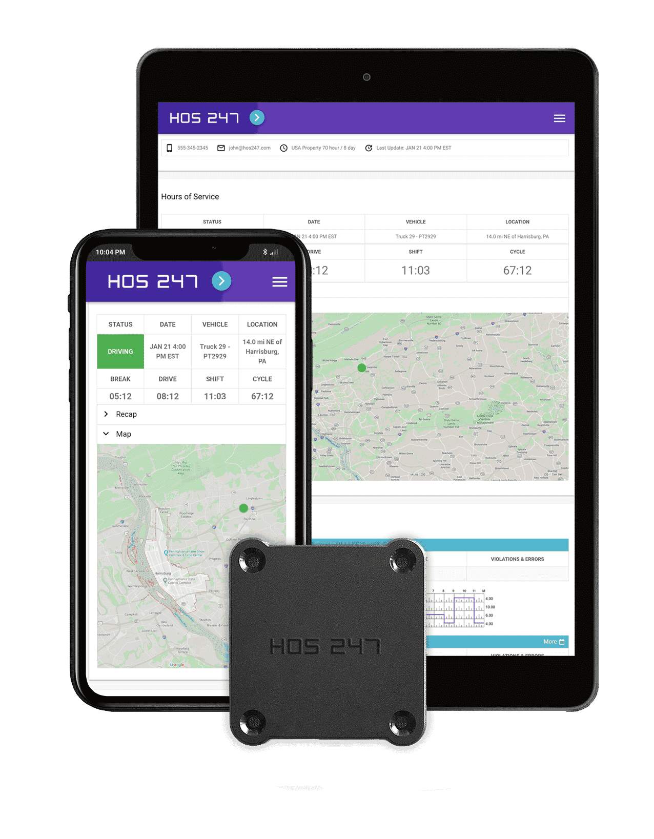 HOS247 logbook app