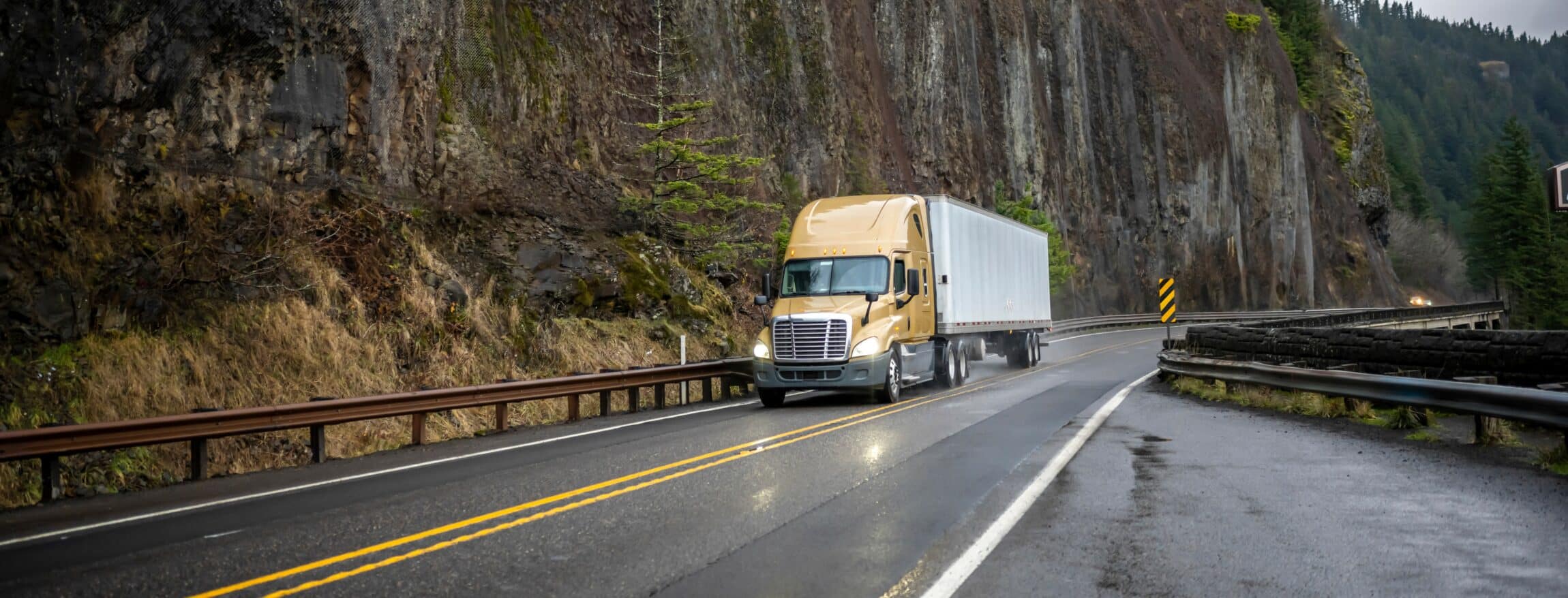 semi truck on the road