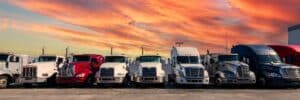 Fleet at sunset