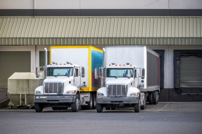 Trucks with box trailers