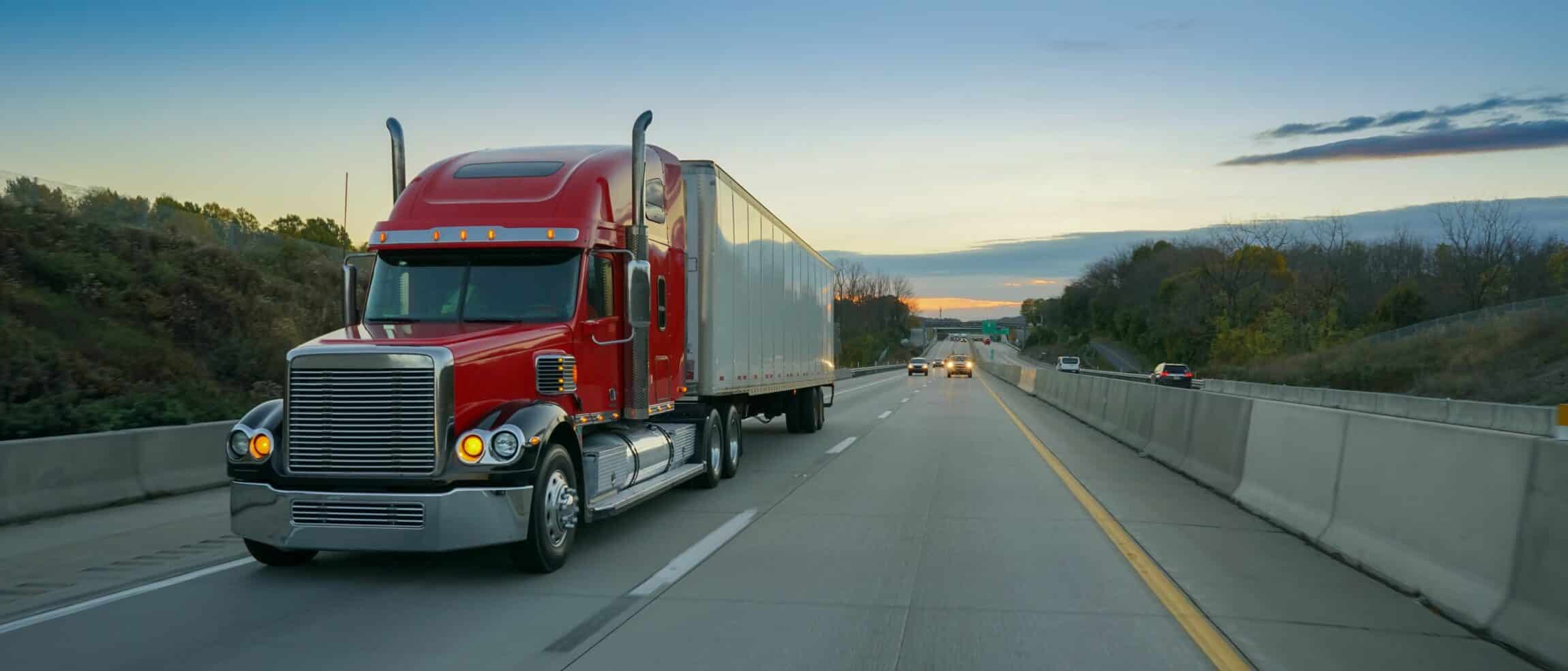 big truck on road