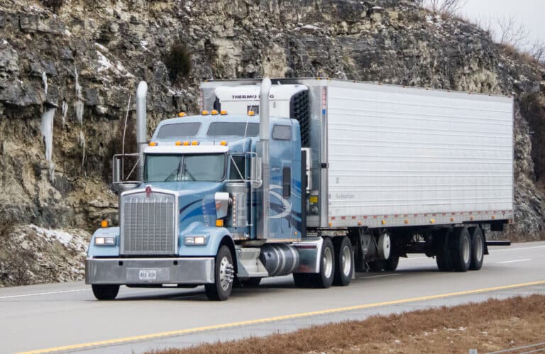 blue american truck