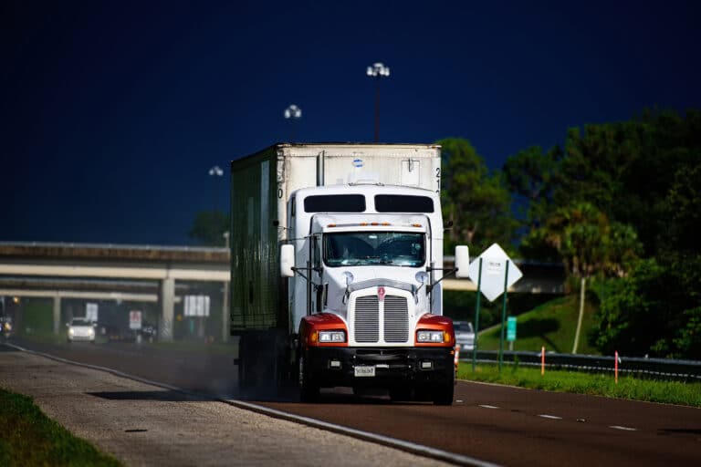 Truck at night