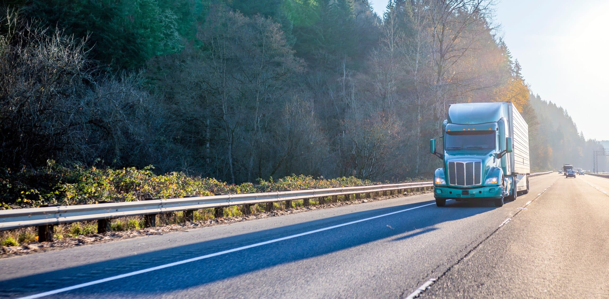 large white transport truck