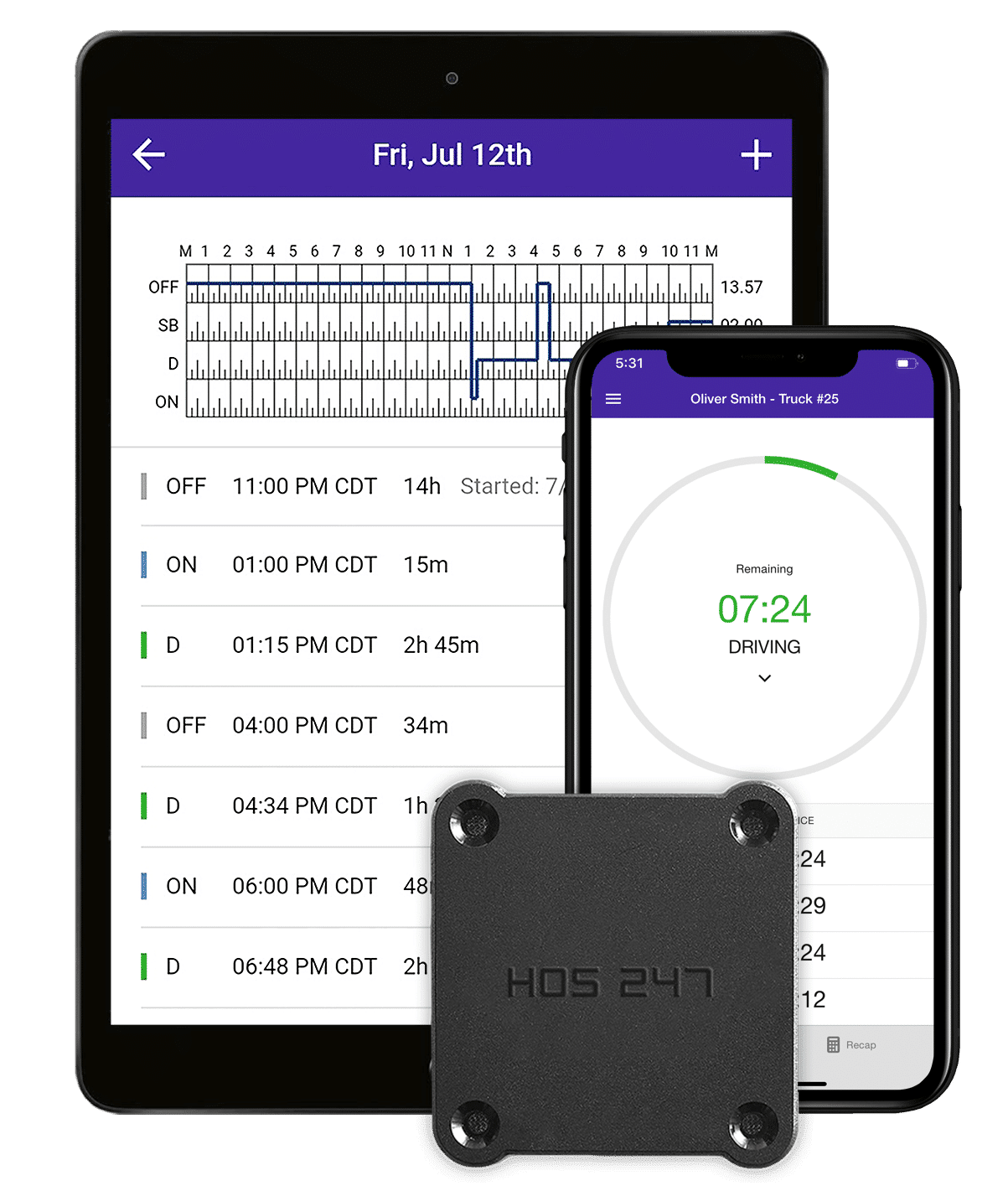 HOS247 DOT electronic log books