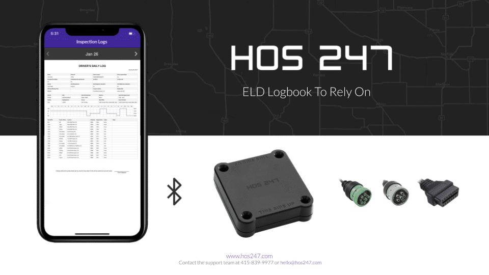 HOS247 ELD device and app