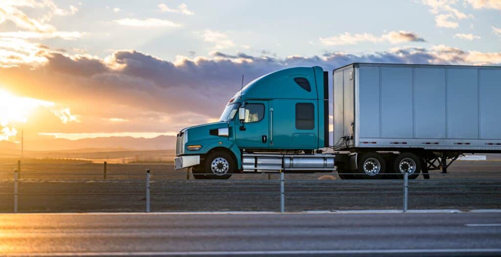 truck on a highway