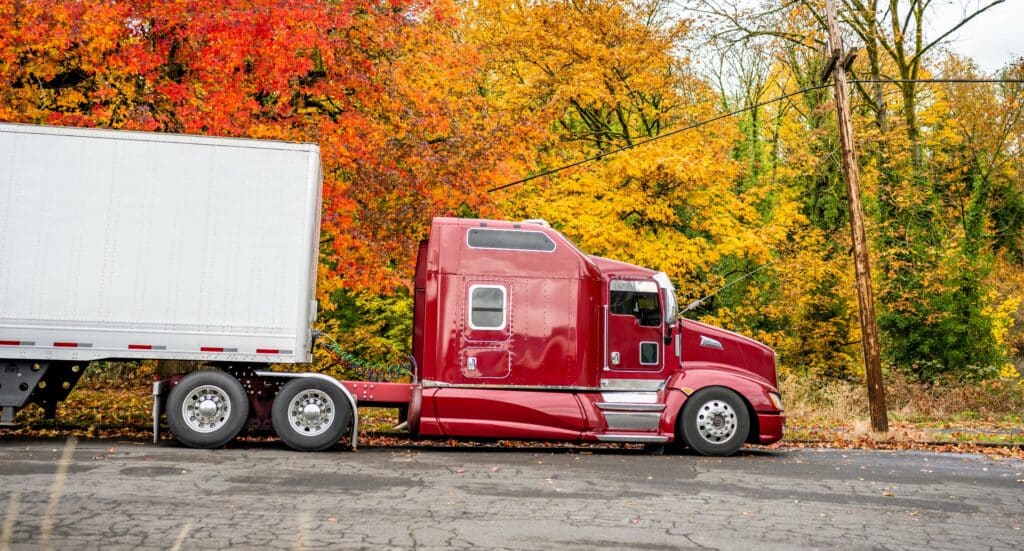 Dark Red American Idol classic big rig semi truck