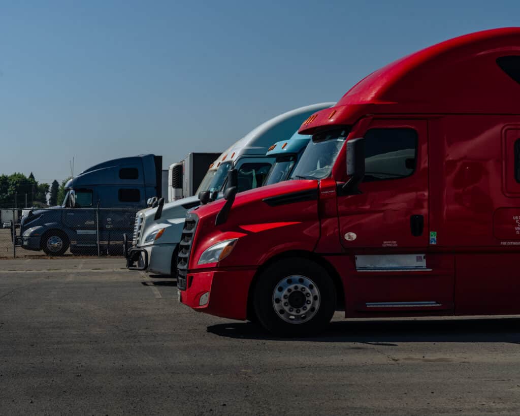 Trucks with GPS devices