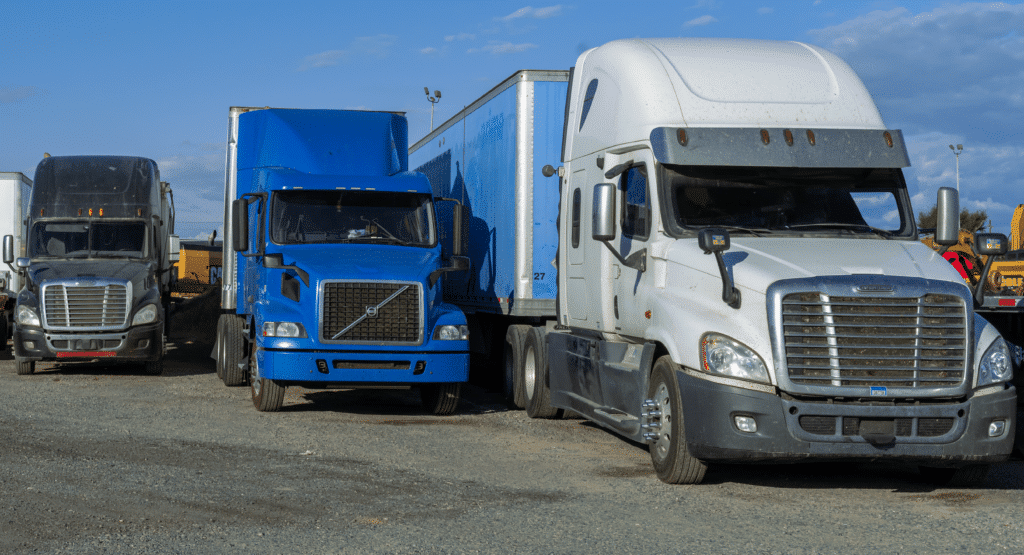 Semis with GPS asset tracking devices