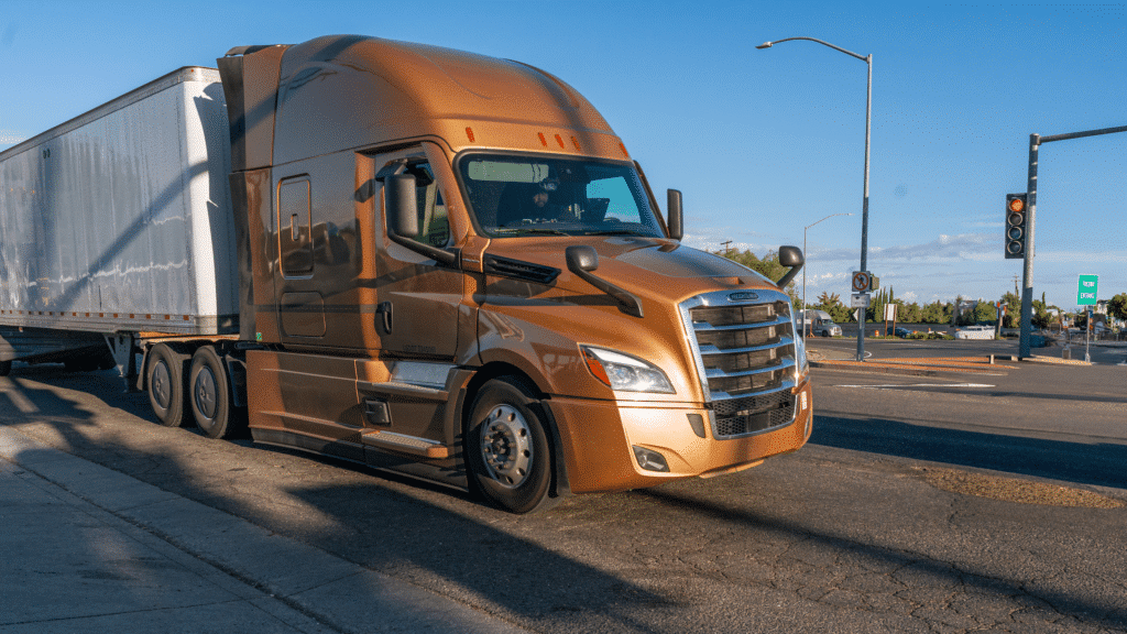 Semi truck with ELD