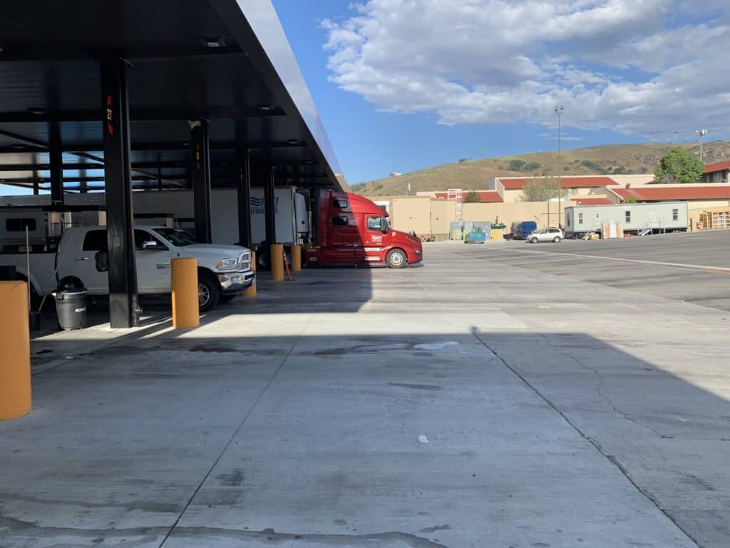 Trucking company parking