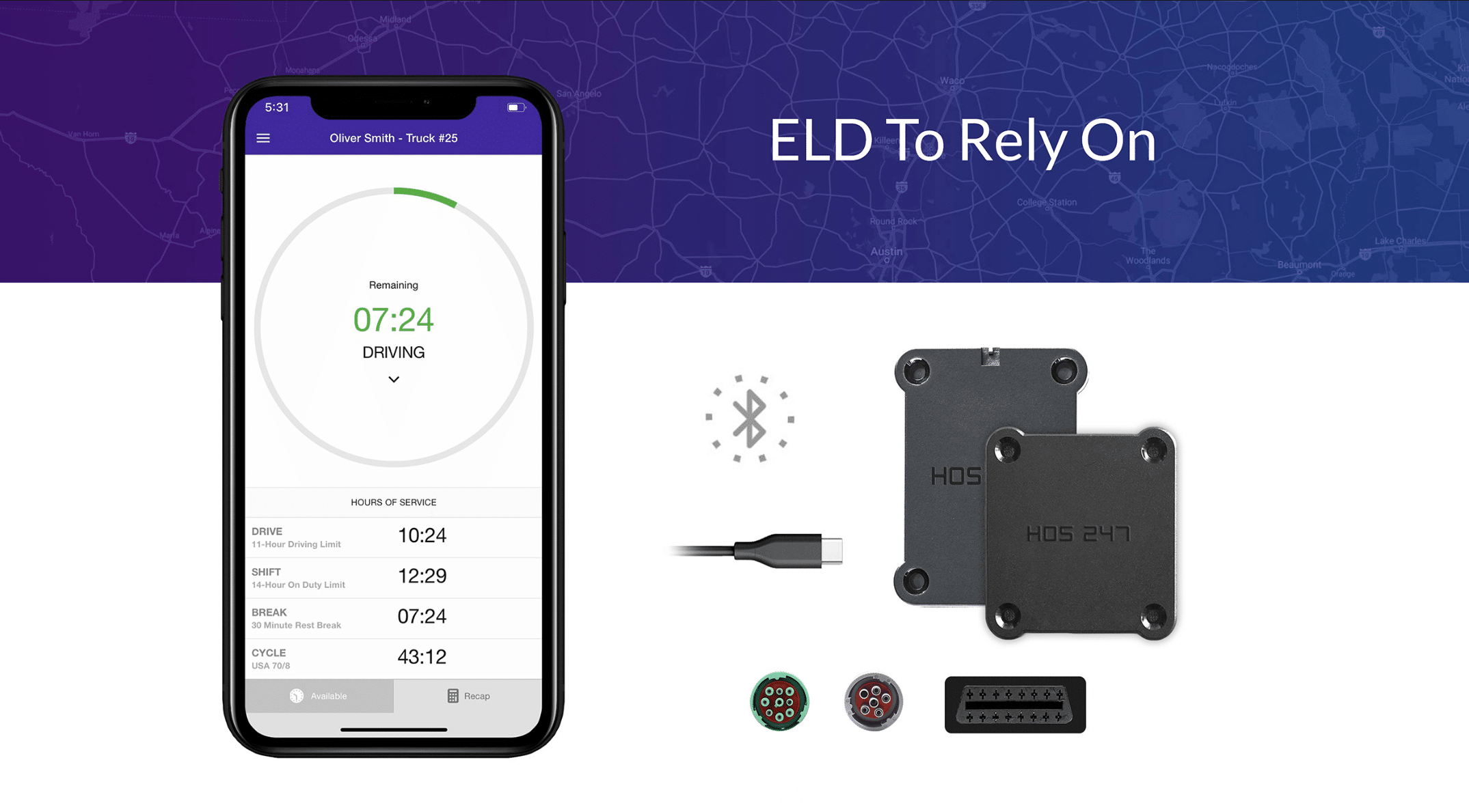 The content of HOS247 ELD solution set