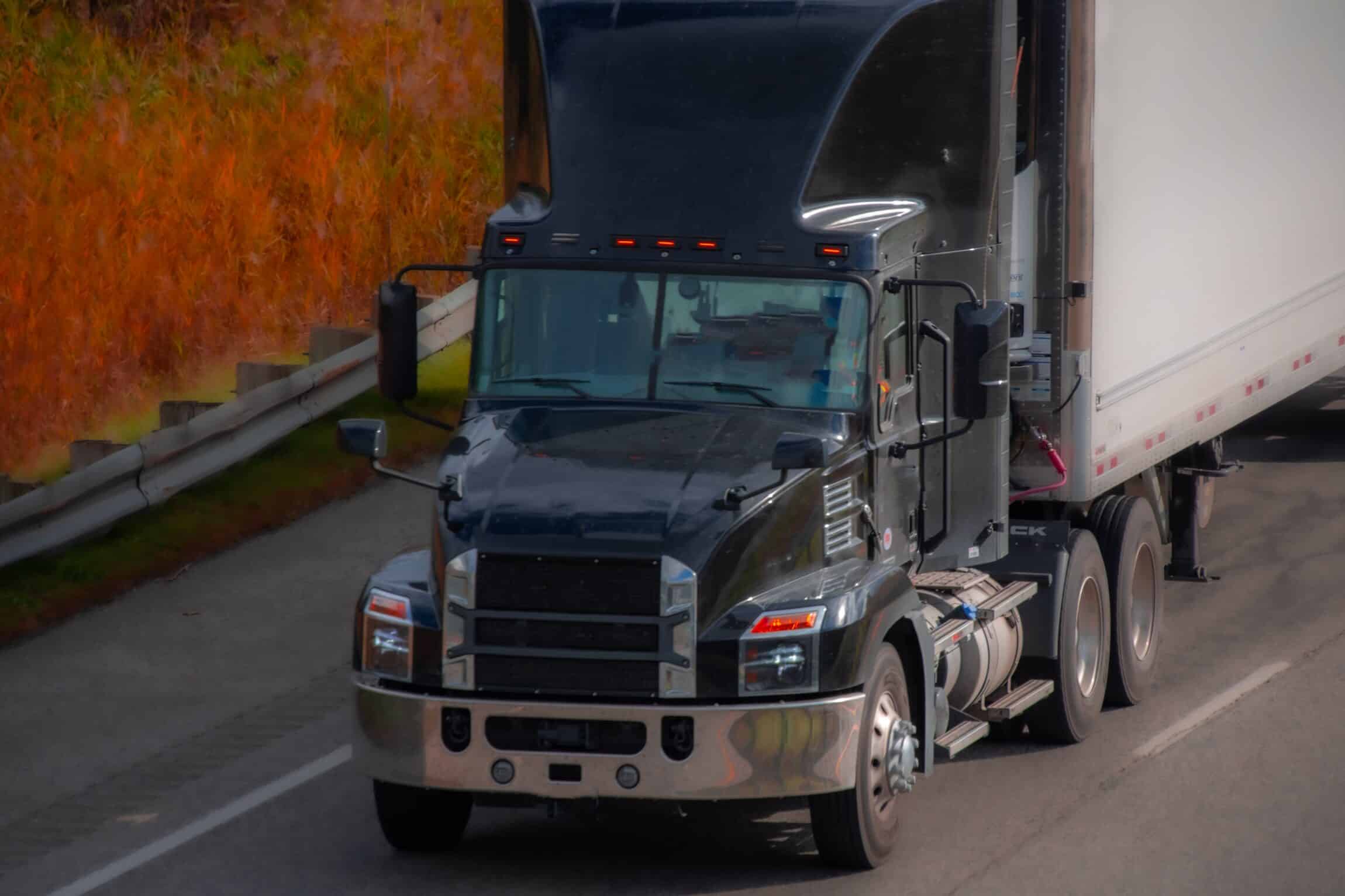 black heavy truck