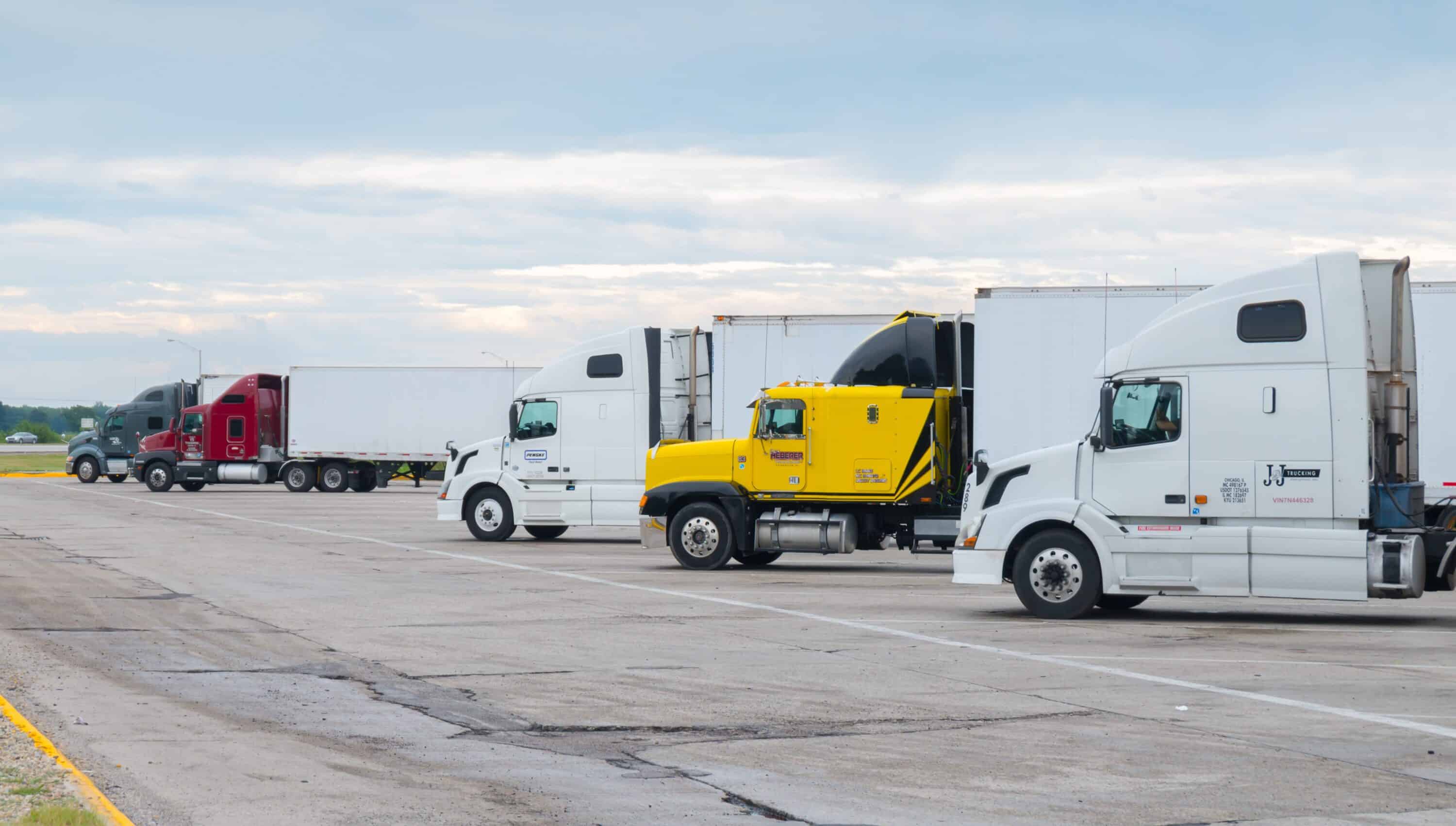 trucks on parking