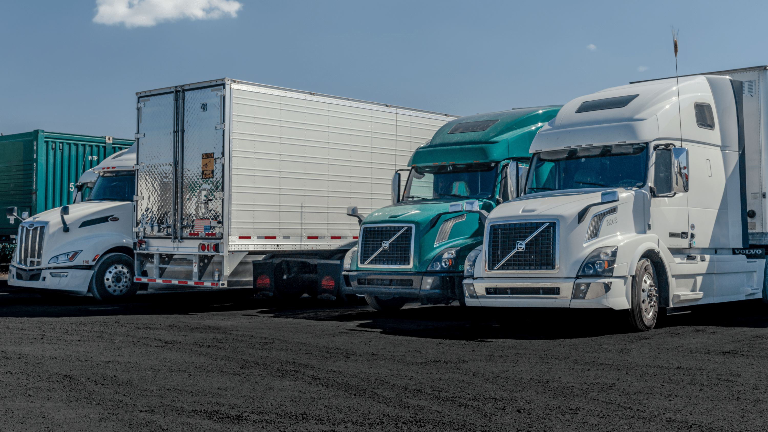 truck fleet on parking