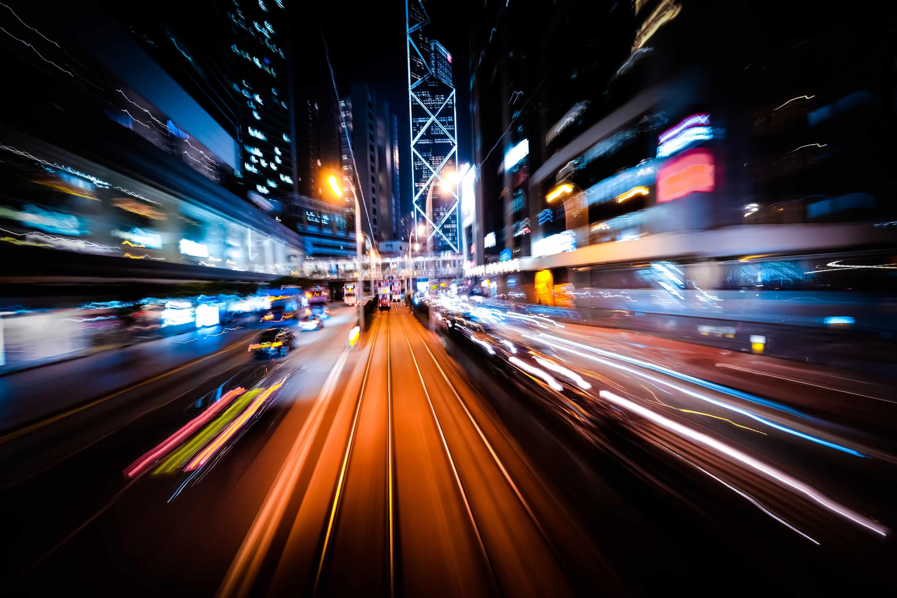 night traffic abstract