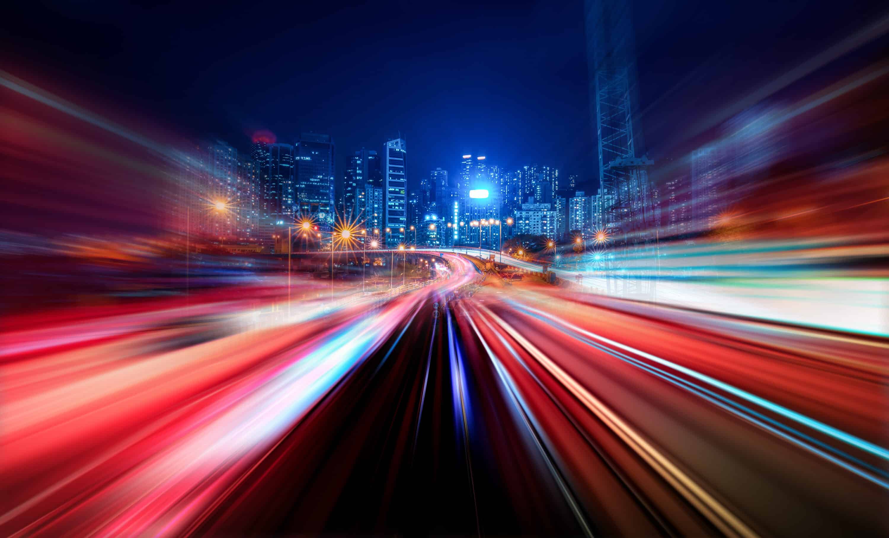 night traffic abstract