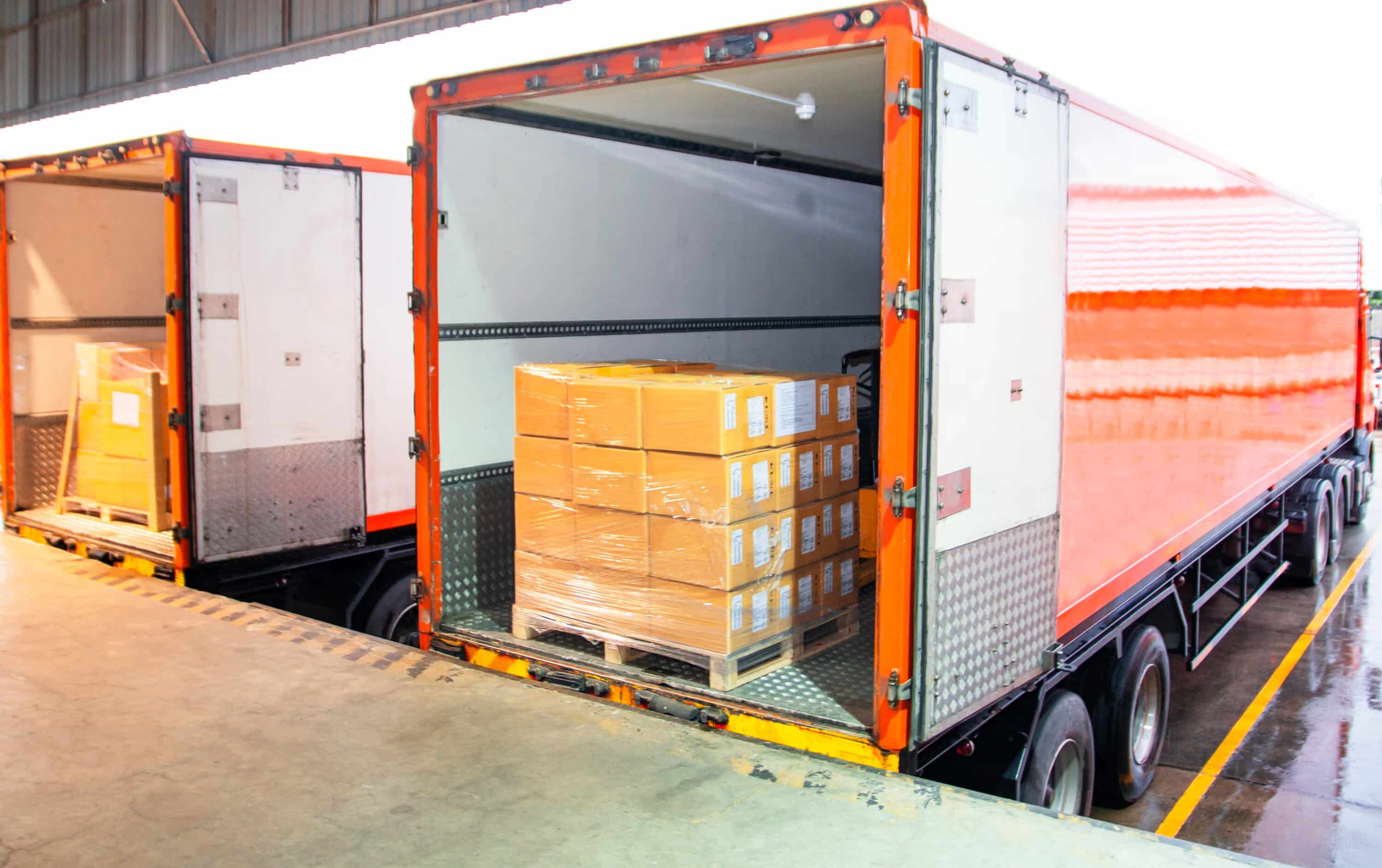 truck is being unloaded