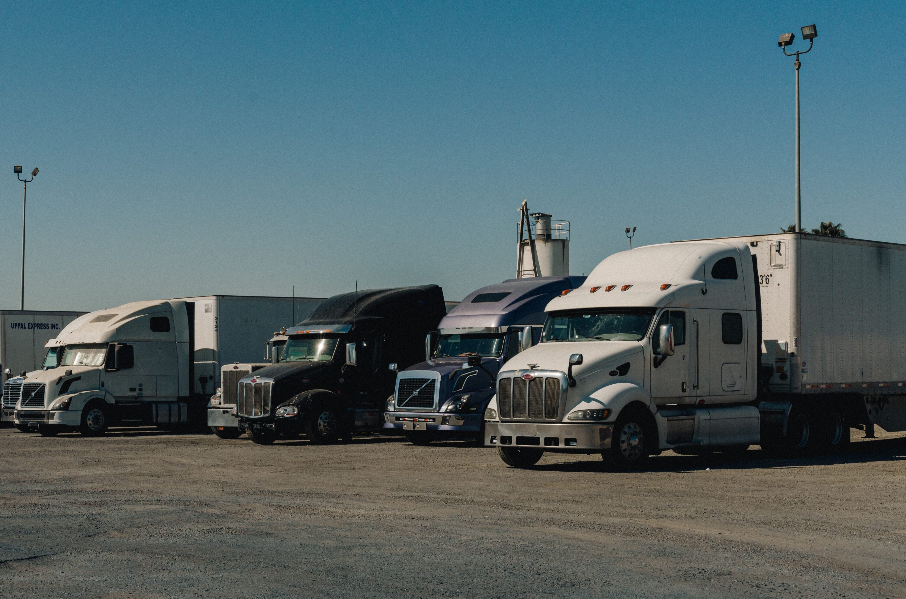 trucks on the parking
