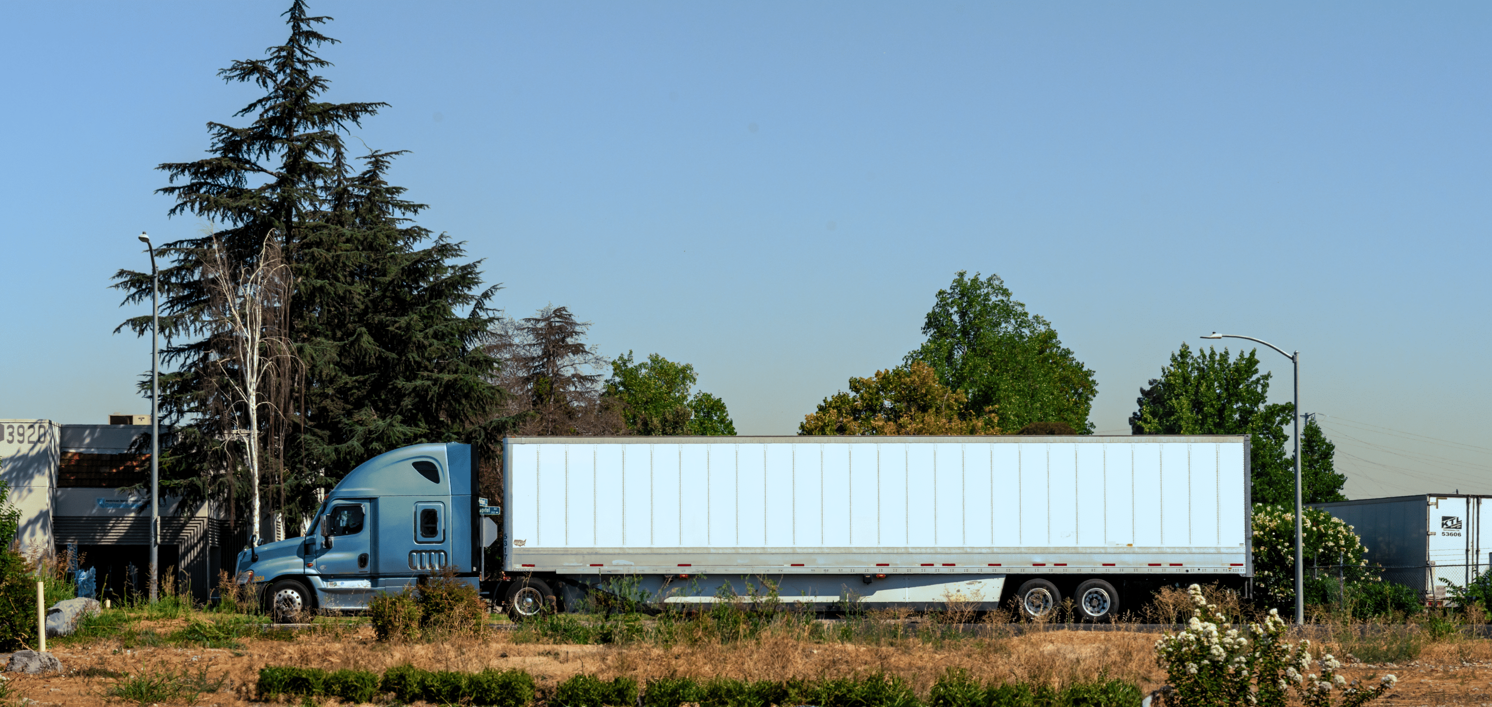 long haul semi truck on the road