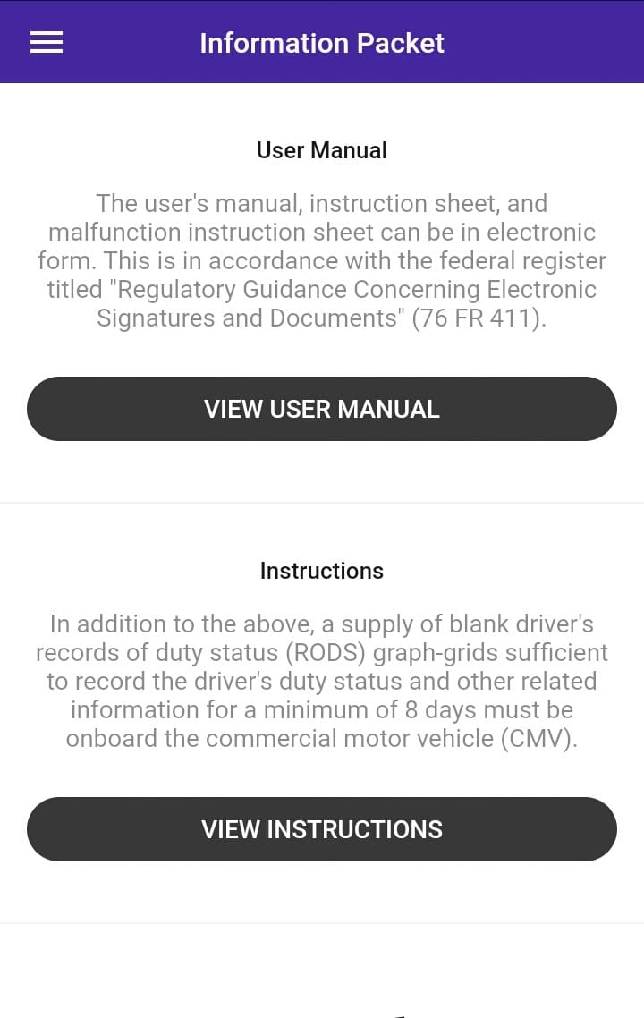 HOS247 driver logbook app