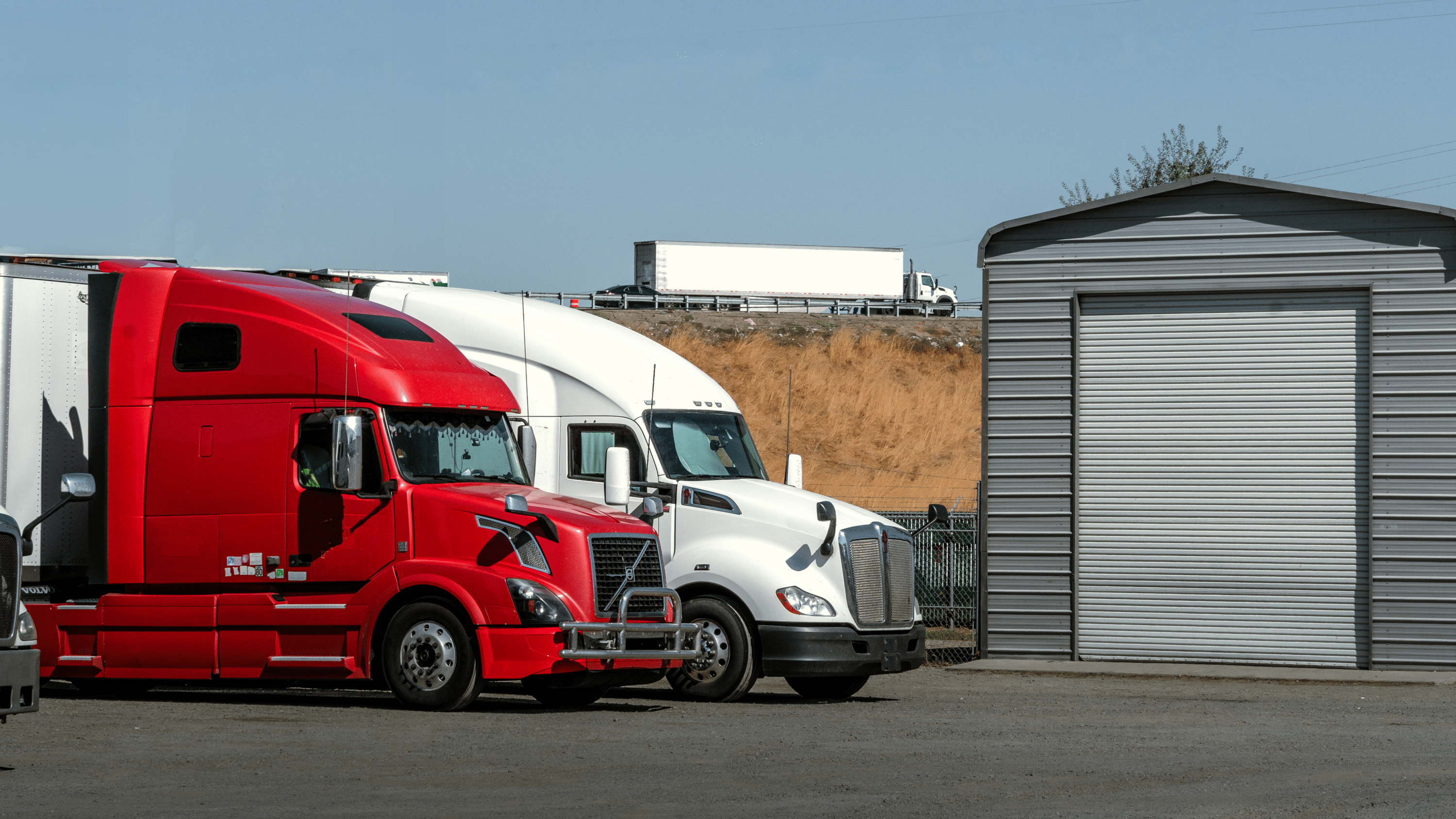 Trucks on the parking lot